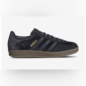 Adidas Gazelle Indoor Sneakers in Black/Grey/Carbon Velvet